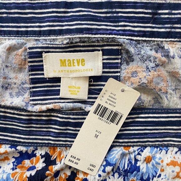 NWT Maeve Square Neck Floral Tank Top Size Medium - Picture 6 of 6